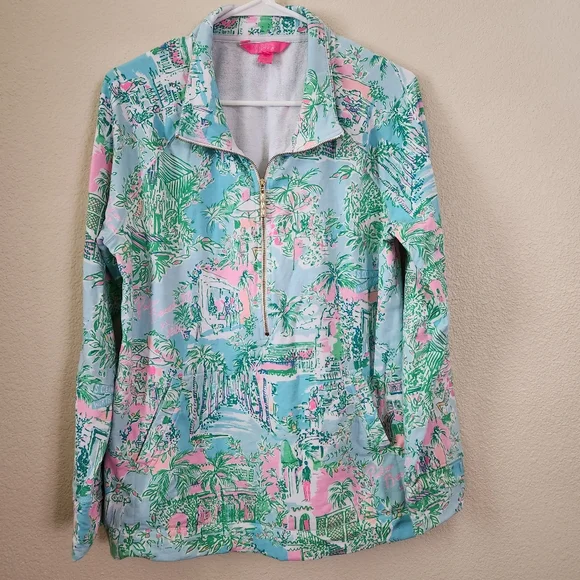 Lilly Pulitzer | UPF 50+ Skipper Popover Lilly Loves Palm Beach - Picture 2 of 9